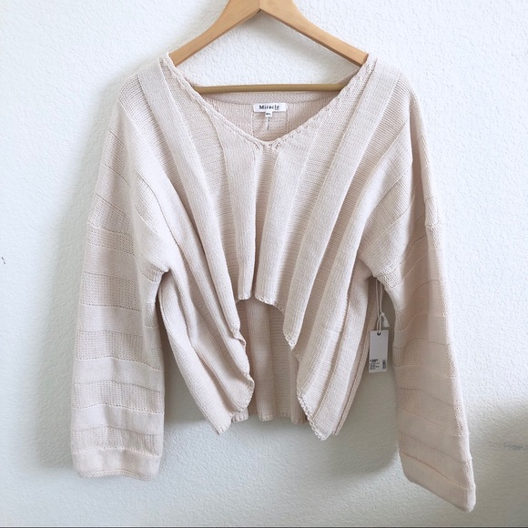 Adorable cropped ribbed knit sweater - Picture 5 of 8